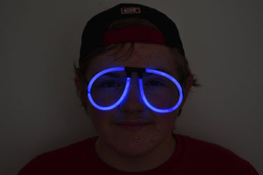 Blue Glow Stick Eye Glasses- Single Packs